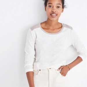 Madewell Whisper Cotton Long-Sleeve crewneck tee L